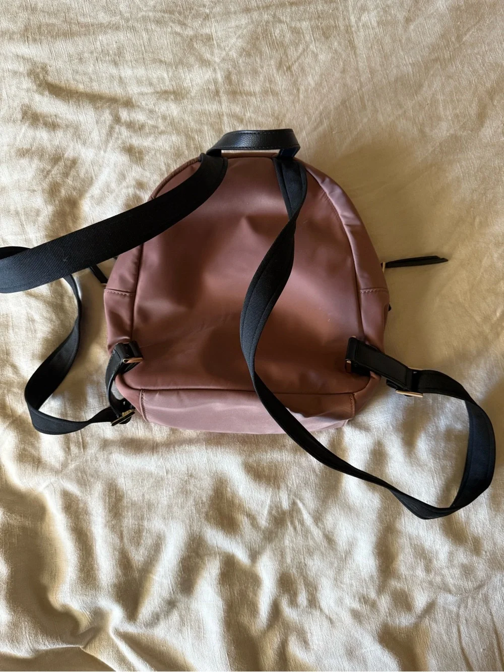 kate spade Rose Pink Mini Nylon Backpack with Gold Hardware